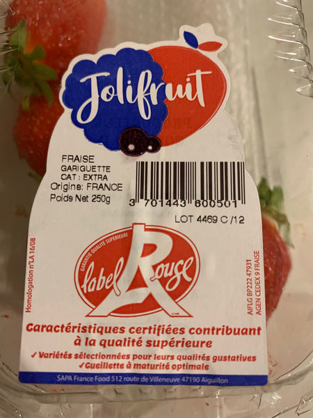 Strawberry, Gariguettes (France) 250g